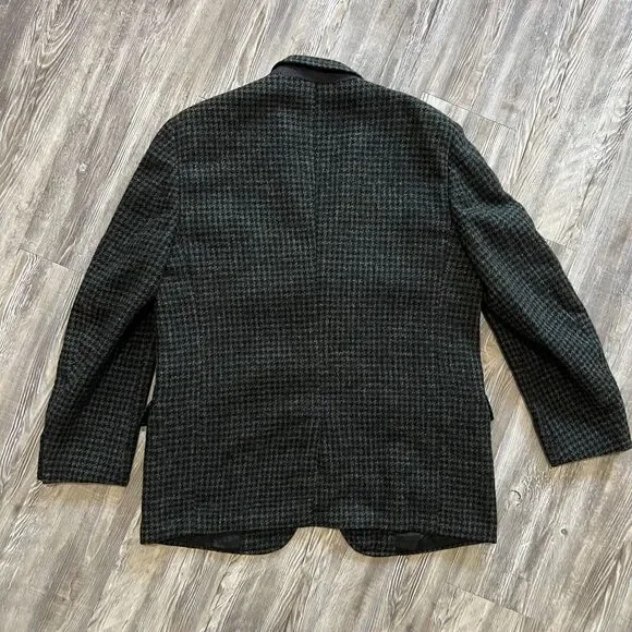 Vintage Harris Tweed 100% Wool Houndstooth Blazer Jacket – 44R - Picture 2 of 9